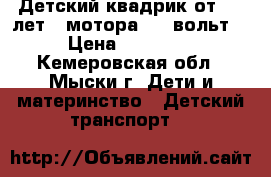 Детский квадрик от 4-8 лет 2-мотора  12-вольт. › Цена ­ 11 000 - Кемеровская обл., Мыски г. Дети и материнство » Детский транспорт   